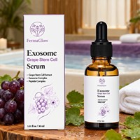 Sérum Visage Anti-Âge et Hydratant aux Exosomes de Cellules Souches de Raisin Fermentées, Peptides, Raffermissant, Lissant les Rides, Éclaircissant et Réparateur