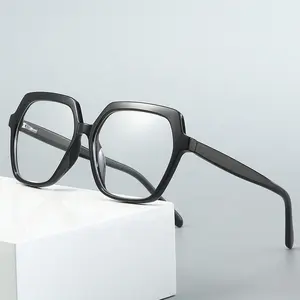 2022 Custom Logo Women Oversized Fashion TR90 Anti Blue Light Blocking Eyeglasses Glasses Optical Frame