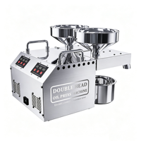 Presse à huile miniature en acier inoxydable de haute qualité 8-10 kg/h pour l'extraction d'huile de sésame, d'arachide et d'olive, idéale pour un usage domestique
