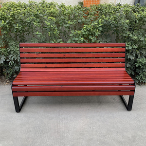 Duurzame Ergonomische Buitenbank Stoel Gegoten Aluminium Frame En Grenen Houten Latten Houten Bank Stoel Voor Street City - Product Image 3