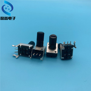 Potenciómetro Rotatorio Rv093 de 9mm, de Una Sola Vía, con Patas Rectas y Perilla Moleteada Negra para Dispositivos Electrónicos - Product Image 2