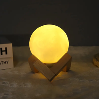 Lampe Lune LED Miniature DIY pour Enfants, Kits de Peinture 3D, 8cm/10cm/15cm, Matériaux Écologiques Non Toxiques, Vente en Gros