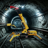 Mini-grue araignée de 3 tonnes à faible consommation de carburant pour flotte de location et exploitation de société de construction