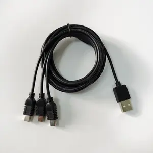 Custom USB 2,0 UHR Bis Mini B 5Pin 3 Way Power Splitter Kabel 1 AM Zu 3 Mini B Männlichen USB Splitter Kabel