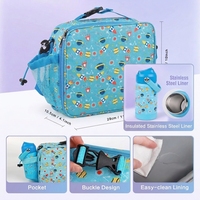 Ensemble de boîtes à bento pour enfants avec gobelet isotherme, sac à lunch thermique, récipient alimentaire portable anti-fuite pour les repas scolaires des élèves