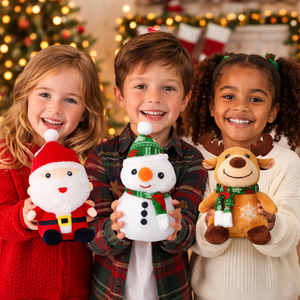 Peluche Natalizio Pafu, Regalo Morbido e Adorabile con Babbo <span class=keywords><strong>Natale</strong></span>, Pupazzo di Neve e Renna <span class=keywords><strong>per</strong></span> Bambini - Product Image 1