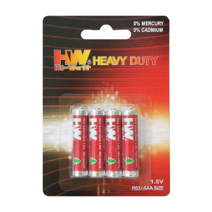 HW大型炭素亜鉛電池AAA製造1.5V 450mAh R03 AAAサイズおもちゃ & 時計用炭素亜鉛電池 - Product Image 1