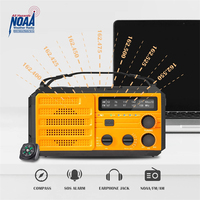 Fabrieksgroothandel op maat gemaakte multifunctionele zonne-aangedreven NOAA-weerradio met LED-klok en overlevingsfuncties