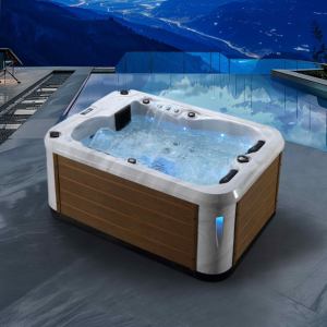 Jacuzzi extérieur de luxe multifonctionnel avec jets d'eau massants, chauffage à température constante et éclairage LED - Product Image 1