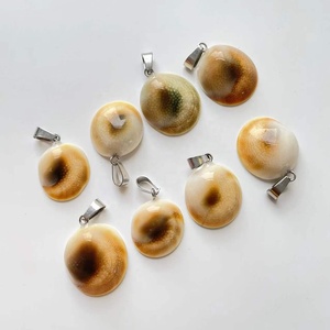 หอยสังข์ธรรมชาติคริสตัลฟอสซิลแร่ดวงอาทิตย์จี้สำหรับเครื่องประดับ DIY - Product Image 5