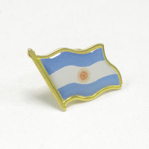 Broche personnalisée avec logo <span class=keywords><strong>du</strong></span> drapeau argentin, insigne de pays <span class=keywords><strong>du</strong></span> <span class=keywords><strong>monde</strong></span>, épingle de revers en alliage métallique, emblème de drapeau pour la décoration - Product Image 3