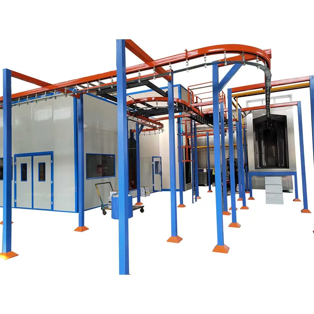 Full automatic Powder Coating Line Equipment for Fitness Equipment with Pretreatment