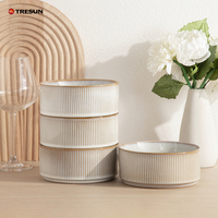 Service de table en céramique Vigilla 16 pièces, vaisselle de luxe en grès céramique émaillée réactive, pour 4 personnes