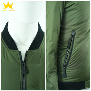 Blouson bomber <span class=keywords><strong>matelassé</strong></span> pour homme, col montant, fermeture éclair, <span class=keywords><strong>vert</strong></span>, chaud, décontracté, rembourré pour l'hiver - Product Image 5