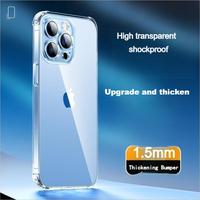 Vente en gros bon marché, coque de téléphone transparente en TPU souple, coque de téléphone antichoc pour iPhone 16 15 14 13 12 11 pro max