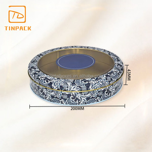 กระป๋องดีบุกทรงกลมพิมพ์ลายตามสั่ง พร้อมฝาปิดใส PVC/PET สำหรับบรรจุภัณฑ์ขนม ลูกอม คุกกี้ - Product Image 5