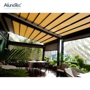 Skylights-toldo retráctil motorizado para Villa, Cassette de aluminio para jardín, con <span class=keywords><strong>puerta</strong></span> de vidrio deslizante - Product Image 1