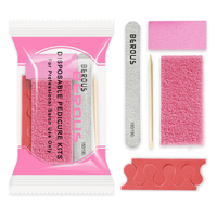 Kit de pédicure jetable 5-en-1 orange populaire à prix d'usine pour salons de manucure et fournitures professionnelles en gros