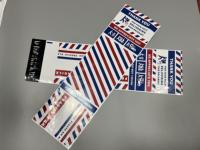 Sacs d'expédition en polyéthylène style courrier aérien avec rayures rouges et bleues, sacs de messagerie étanches à fermeture autocollante pour les commandes en ligne de boutiques