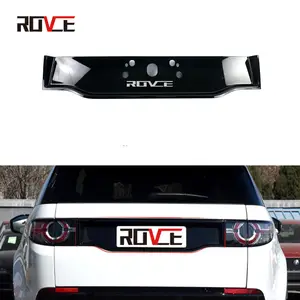 ROVCE Rear Tail Gate License Plate Cove Black Exterior Lift Molding Frame Trim Bracketr For Land Rover Discovery Sport 2015-2020