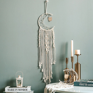 Hecho a mano Luna diseño búho decoración del hogar pared decoración Macrame sueño colectores - Product Image 2