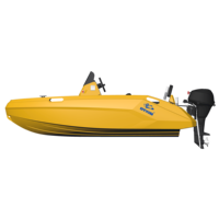 Bateau de pêche familial neuf avec garantie d'un an, coque en HDPE, console centrale, idéal pour les centres de villégiature