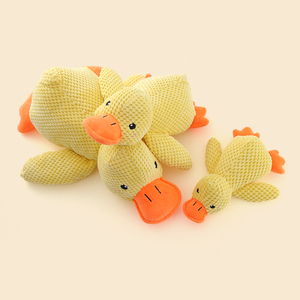 Gerçekçi Küçük Sarı Ördek Peluş Köpek Oyuncağı-Ses Çıkaran Dayanıklı Çiğnenebilir Diş Çıkarma Oyuncağı - Product Image 5