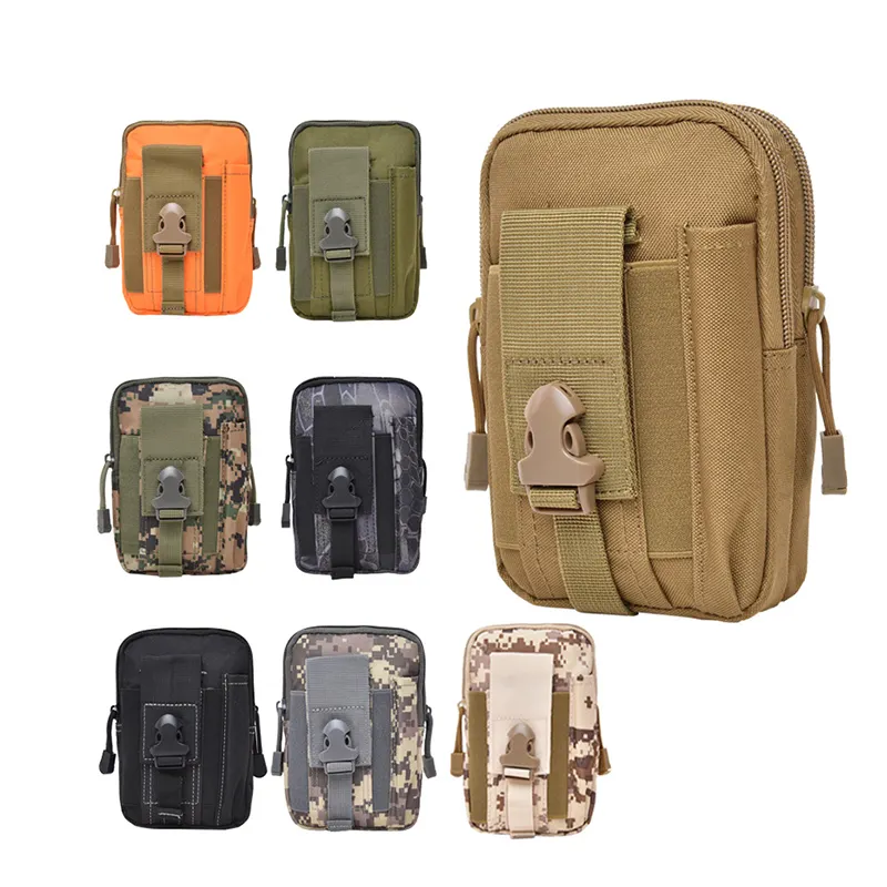 High Quality Men Tactical Waist Bag Waterproof Nylon Belt Mobile Phone Wallet Travel Tool Tactical Molle Pouch