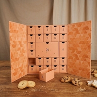 Emballage de boîtes en papier personnalisées Impression Boîte à biscuits mystère de luxe Emballage de boîte de calendrier de l'avent pour la fabrication de biscuits