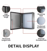 Boîte de distribution en acier inoxydable avec porte hermétique, construction métallique, protection IP55, étanche