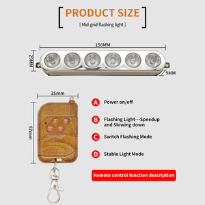 Đèn Nhấp Nháy 24LED <span class=keywords><strong>DRL</strong></span> Đèn Nhấp Nháy Xe Hơi 4 Trong 1 Đèn Cảnh Báo Khẩn Cấp Dash Đèn LED Dừng Với Hộp Điều Khiển Từ Xa - Product Image 4
