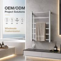 Calentador de Toallas Eléctrico de Acero Inoxidable SUS304 para Montar en la Pared, Toallero Calefactado para Baño, Acabado Satinado, Uso en Hoteles