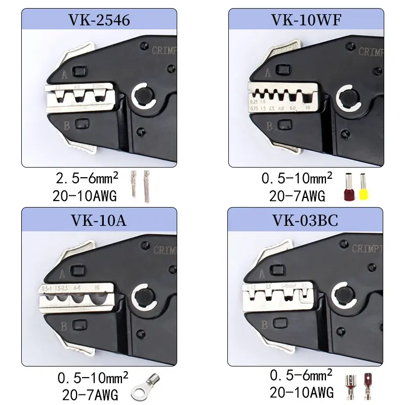 Uốn tóc bồng công cụ thiết lập đa chức năng ratcheting dây crimper Kit cho cách điện thiết bị đầu cuối ferrule dây kết thúc mở thùng thiết bị đầu cuối