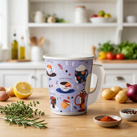 Vaso de Papel Kraft Resistente y Confiable de Alta Calidad de 280 g/m² y 300 g/m² con Asa para Chocolate Caliente, Cacao y Té