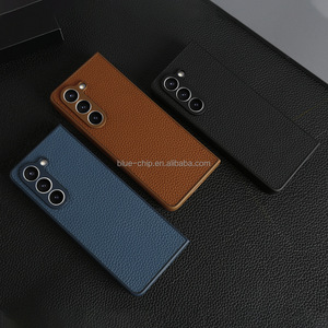 Étui de téléphone pour homme en cuir véritable de haute qualité, résistant aux chocs, design personnalisé Yanchentian, plusieurs couleurs, pour Fold 6 - Product Image 2