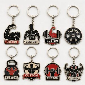 Porte-clés personnalisés en gros de haute qualité, figurines musculaires, souvenirs de sport, porte-clés pour les amateurs de gym - Product Image 3