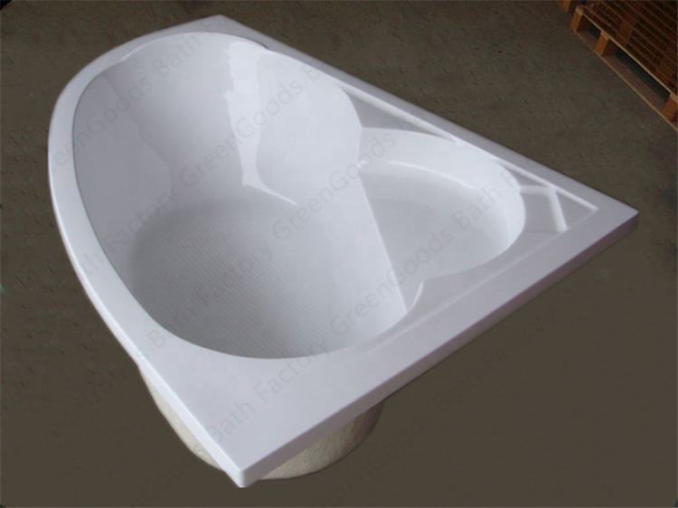 CE Offre Spéciale Grec Moderne Hôtel Salles de Bains Blanc Acrylique Douche Baignoires Simple Triangle Trempage Baignoire