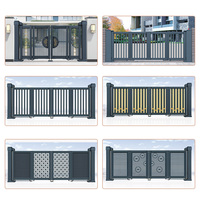 Porte de sécurité en aluminium Entrée extérieure Cour Villa Parc Appartement Porte avant Porte coulissante rétractable antivol pour l'école