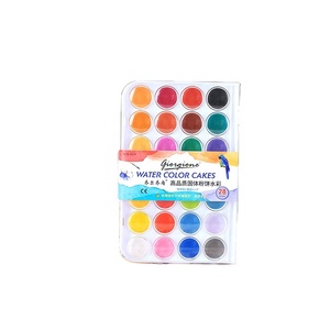 Ensemble de pigments d'<span class=keywords><strong>aquarelle</strong></span> solides Giorgione 28 couleurs avec pinceau en nylon pour la peinture à l'<span class=keywords><strong>aquarelle</strong></span> sur papier ou toile - Product Image 1