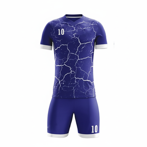 Uniformes de Fútbol Personalizados, Ligeros, de Alta Elasticidad, Conjuntos de Camiseta y Pantalones Cortos, Ropa Deportiva Transpirable Unisex - Product Image 1