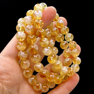 Penjualan Panas Manik-manik Kristal Menara Kuning Poles Berkualitas Tinggi untuk Dekorasi Gelang Kristal Citrine - Product Image 1