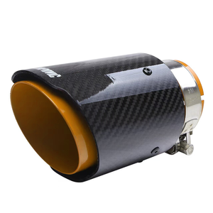 Punta de <span class=keywords><strong>escape</strong></span> de fibra de carbono universal de acero inoxidable azul quemado <span class=keywords><strong>para</strong></span> tubo de <span class=keywords><strong>escape</strong></span> automotriz - Product Image 6