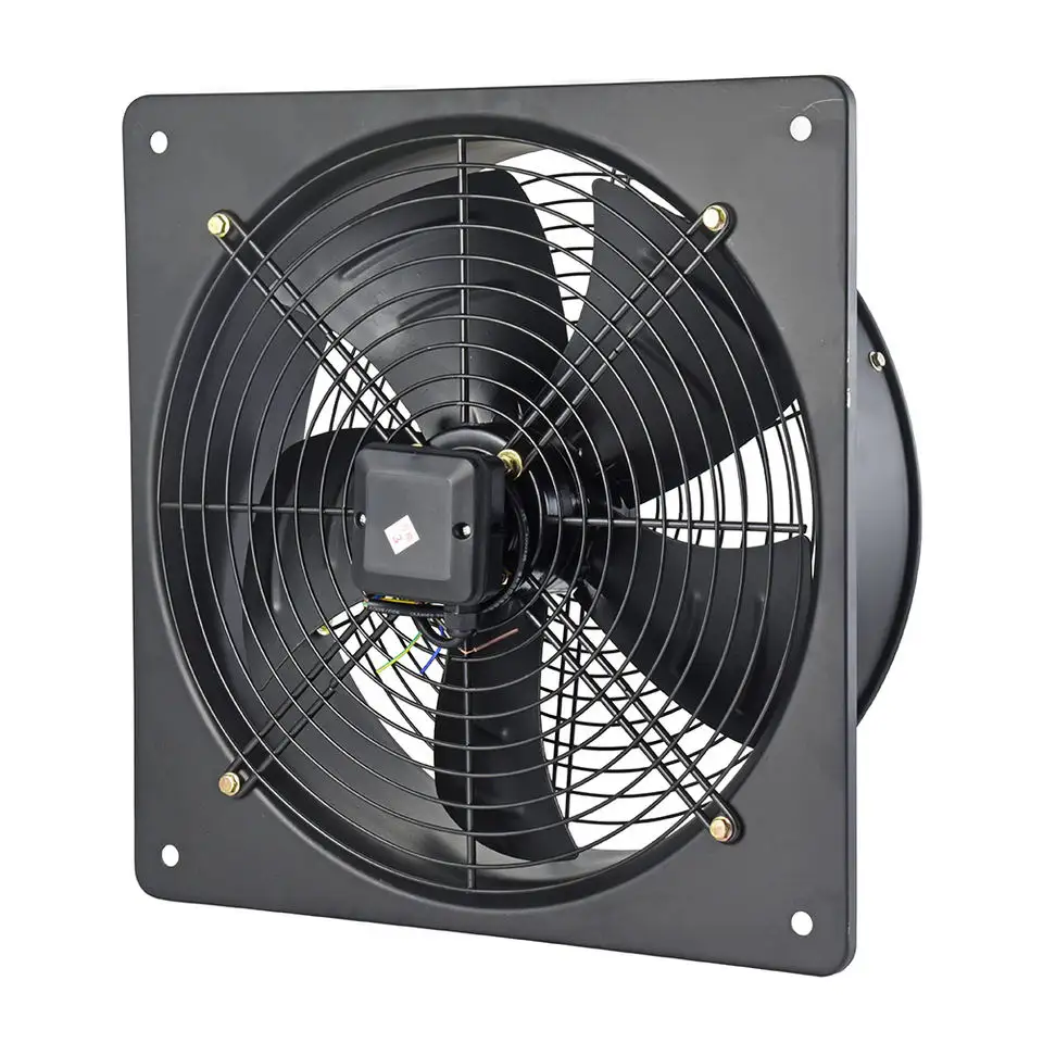 wall mounted industrial cooling ventilation fan reinforced welded fan blade high efficiency external rotor axial fan
