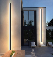 Applique murale LED longue et moderne pour hôtel, villa, restaurant, cuisine - Utilisation extérieure, construction en acrylique, blanc chaud 3500K, durable