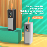 LKL Power Bank 40000 mAh avec lumière LED, PD 100W Chargeur rapide portable pour iPhone Support personnalisé