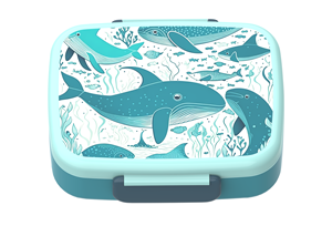 Boîte à lunch Bento étanche à double paroi rectangulaire bleue de haute qualité avec couverts pour la portabilité du camping de pique-nique scolaire - Product Image 5