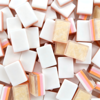 Fichas de Mahjong Americanas Rosa Perla, 160 Piezas Acrílicas Grabadas, Diseño Brillante de 4 Capas, Elegante y Bonito Juego de Regalo para Mujer