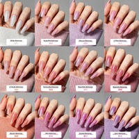 Gel de construction pour ongles nude scintillant, à séchage rapide UV/LED, auto-nivelant, longue tenue, à retirer par trempage