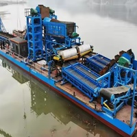 Drague à chaînes Sanlian avec moteur, pompe et PLC pour l'extraction de sable et d'or dans les rivières/lacs 220V/380V