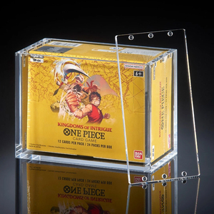 Custom Transparent OP04-07 Booster Box UV Resistant Strong Magnet Lid TCG Game Card <strong>Storage</strong> <strong>Acrylic</strong> One Piece Case Portable - Product Image 1